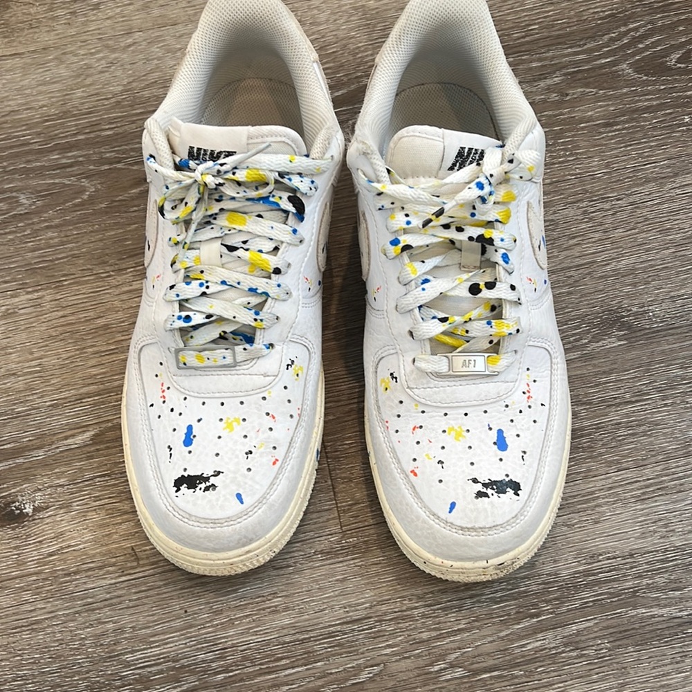 custom air force 1 paint splatter